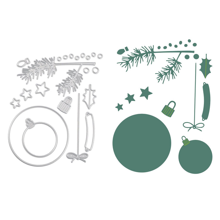 Vaessen creative • matrices de découpe et de gaufrage Décorations de Noël 15 pcs.