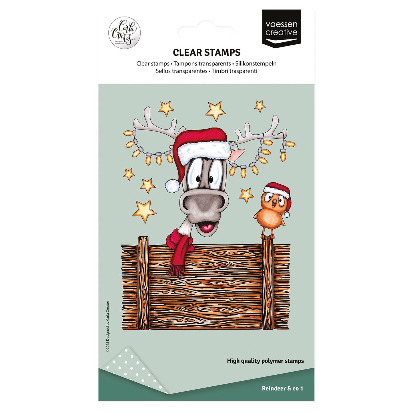 Vaessen creative • tampons transparents renne 1 14pcs.