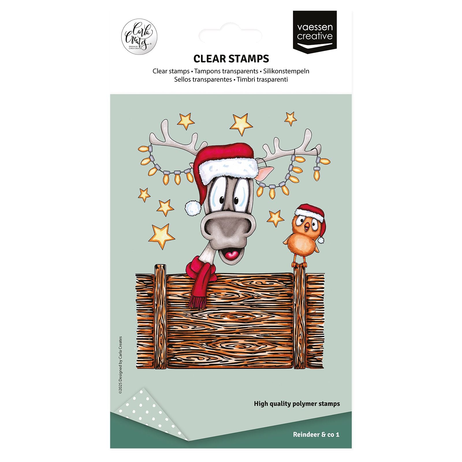 Vaessen creative • tampons transparents renne 1 14pcs.