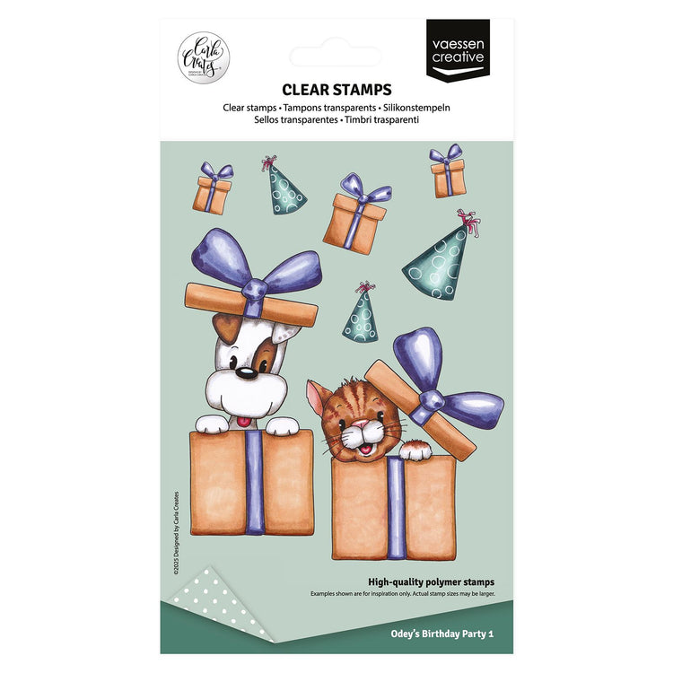 Vaessen creative • tampons transparents fête d'anniversaire d'Odey 1 10pcs.