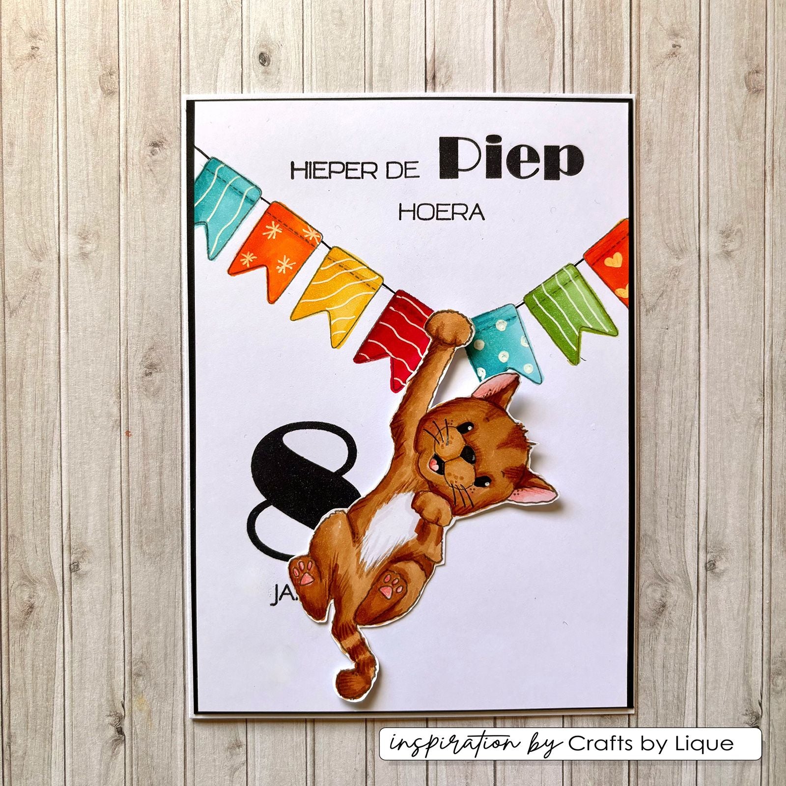 Vaessen creative • tampons transparents fête d'anniversaire d'Odey 2 12pcs.