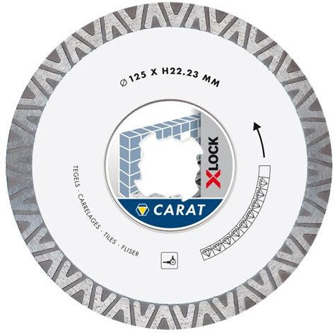 Lame de scie diamantée Carat 125x22,23 carrelage x-lock