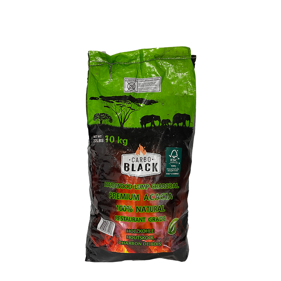 Charbon d'acacia Carbo noir premium 10kg