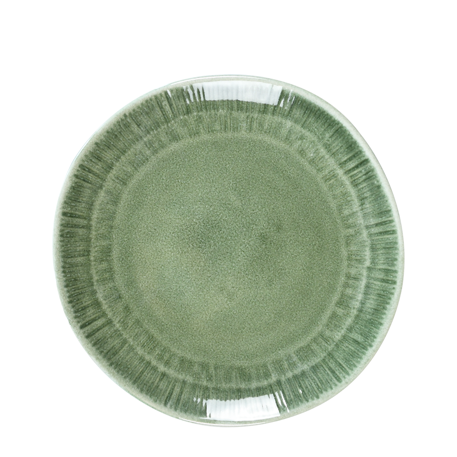 Assiette à cark couleur vert lac ø21cm