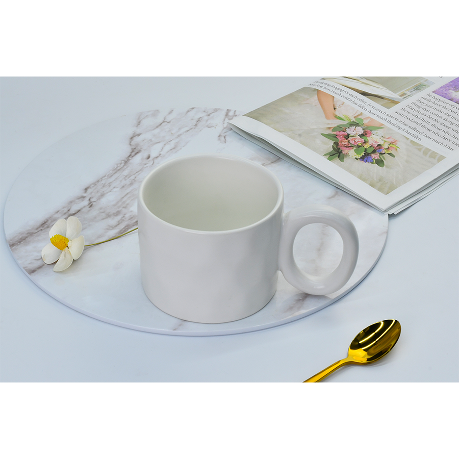 Mug Cark blanc mat 380ml ø10x8cm