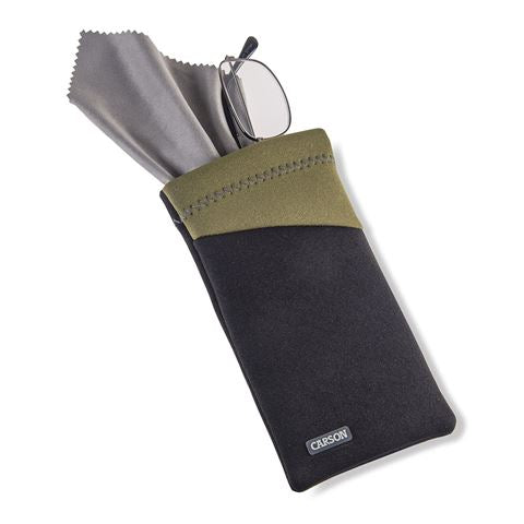 Lunettes de néoprène Carson avec un tissu en microfibre olive noir