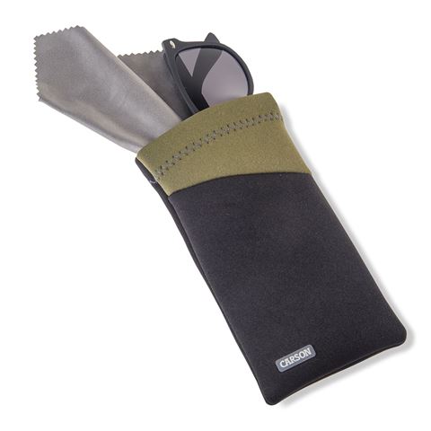 Lunettes de néoprène Carson avec un tissu en microfibre olive noir