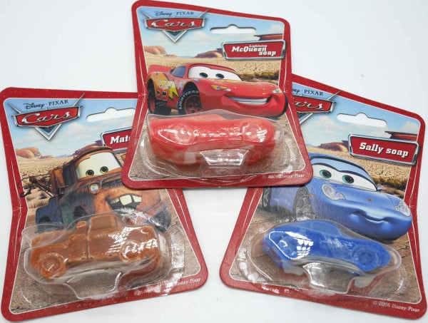 3 SOAPS VOITURE avec McQueen Sally et Matter Soap