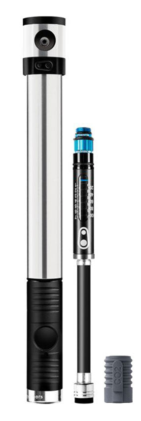 Pompe à main CO2 analogique Crankbrothers Klic HV avec adaptateur. support