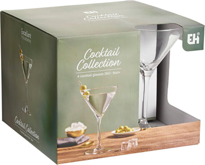Excellent set de verres à cocktail 4 pièces 260 ml Ø 10,5 x h17 cm