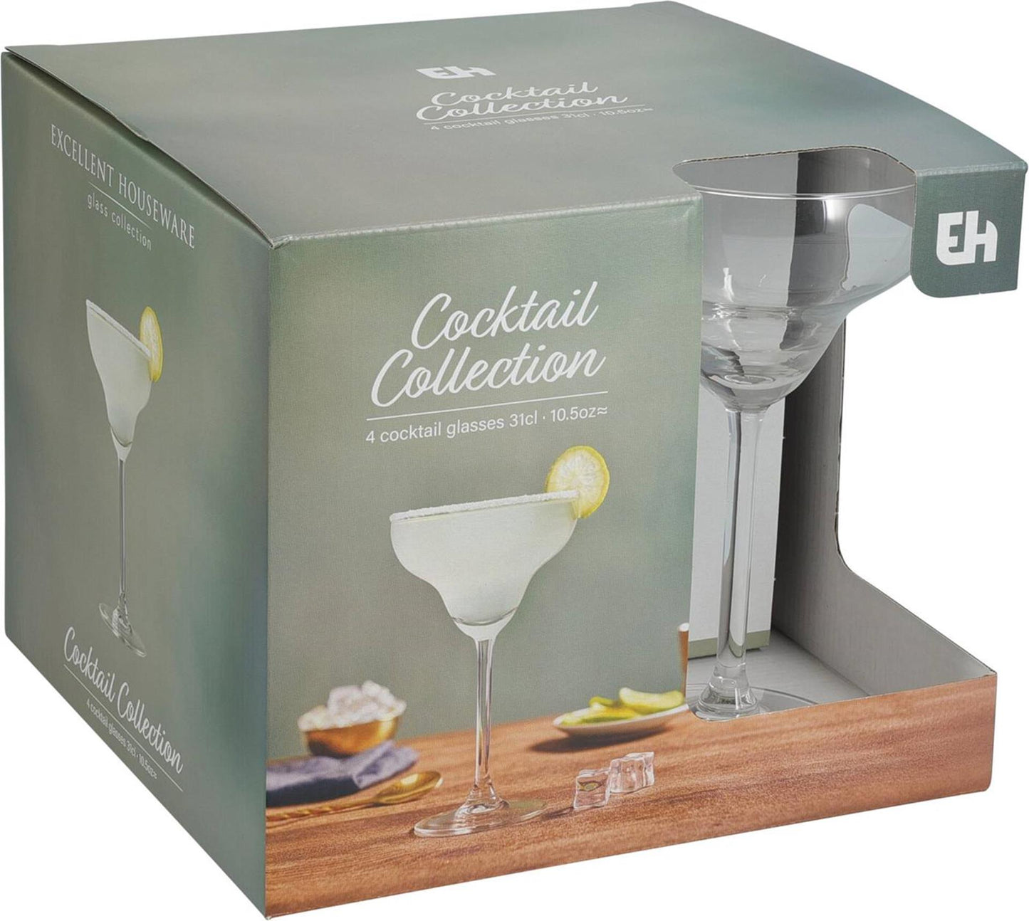 Excellent ensemble de verres à cocktail, articles ménagers, 4 pièces, margarita 300ml