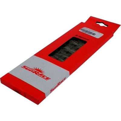 Chaîne Sunrace CNM84 - 8 vitesses, 116L, argent, chaîne de vélo en acier