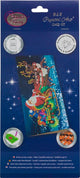 Peinture de diamant Santa Claus sur la carte de Noël à manches