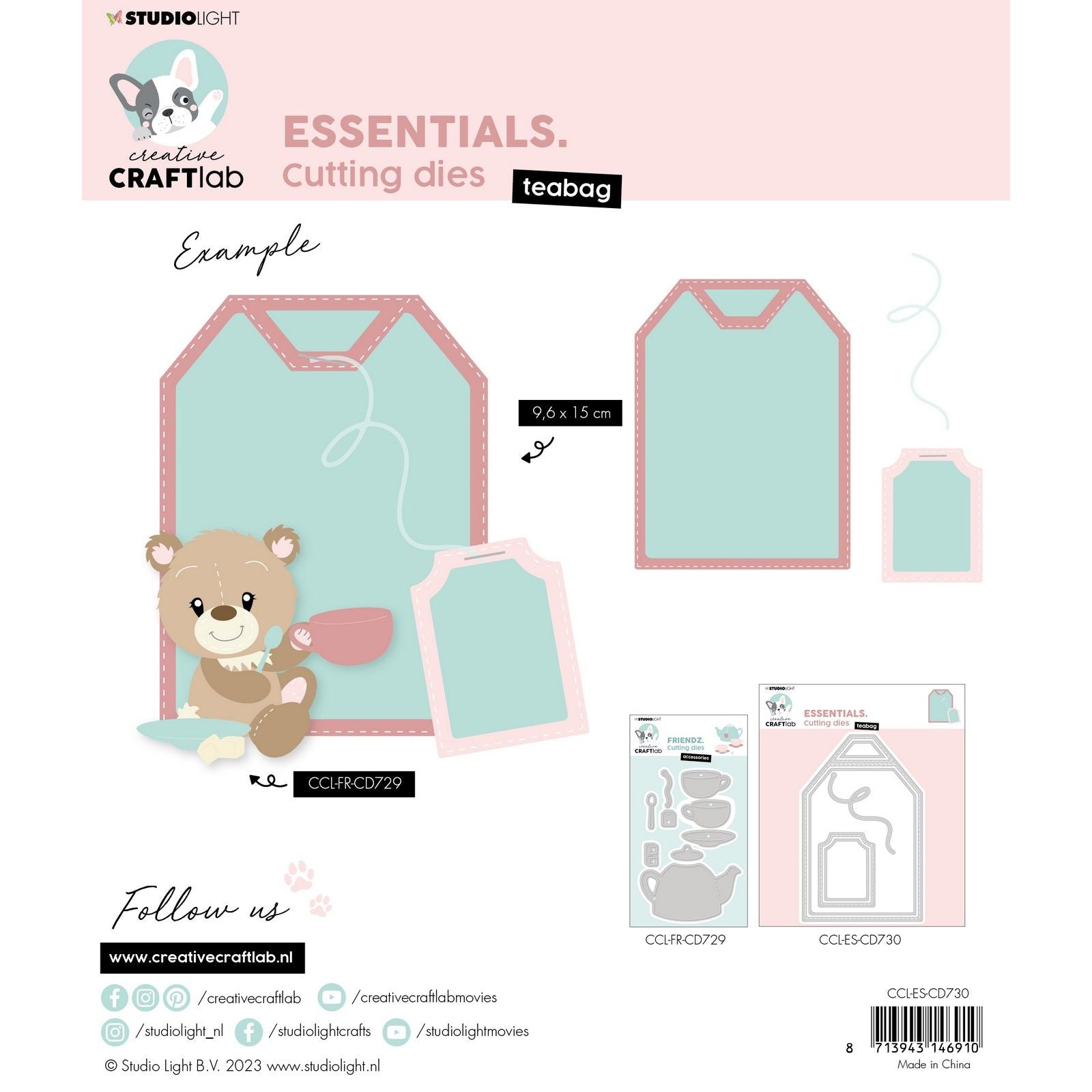 Creative Craftlab • Modèle de découpe pour sachets de thé