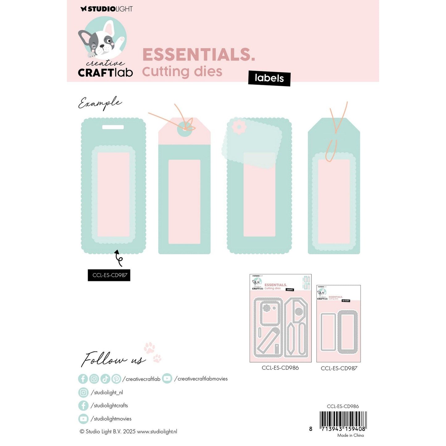Creative craftlab • étiquettes de découpe essentielles