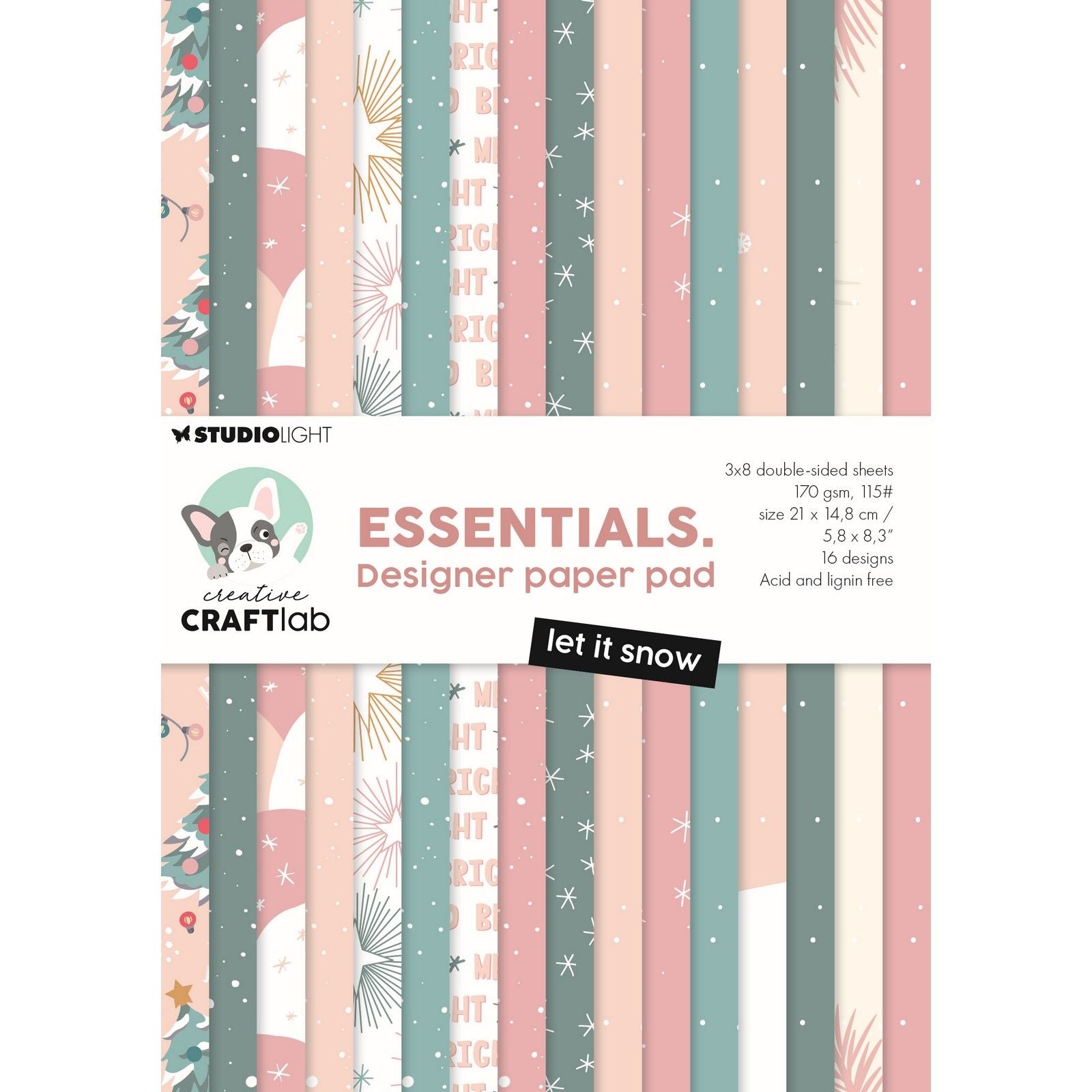 Creative Craftlab • Bloc de papier design Essentials Let It Snow