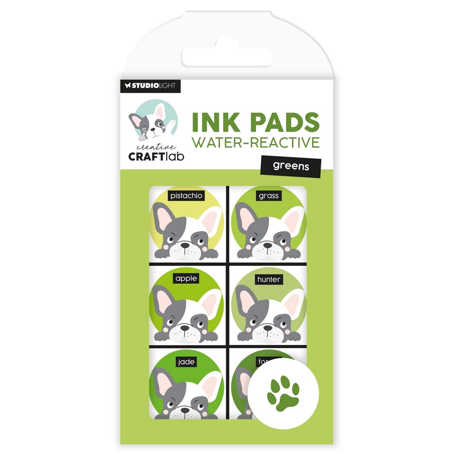 Creative craftlab • tampons encreurs essentiels verts réactifs à l'eau