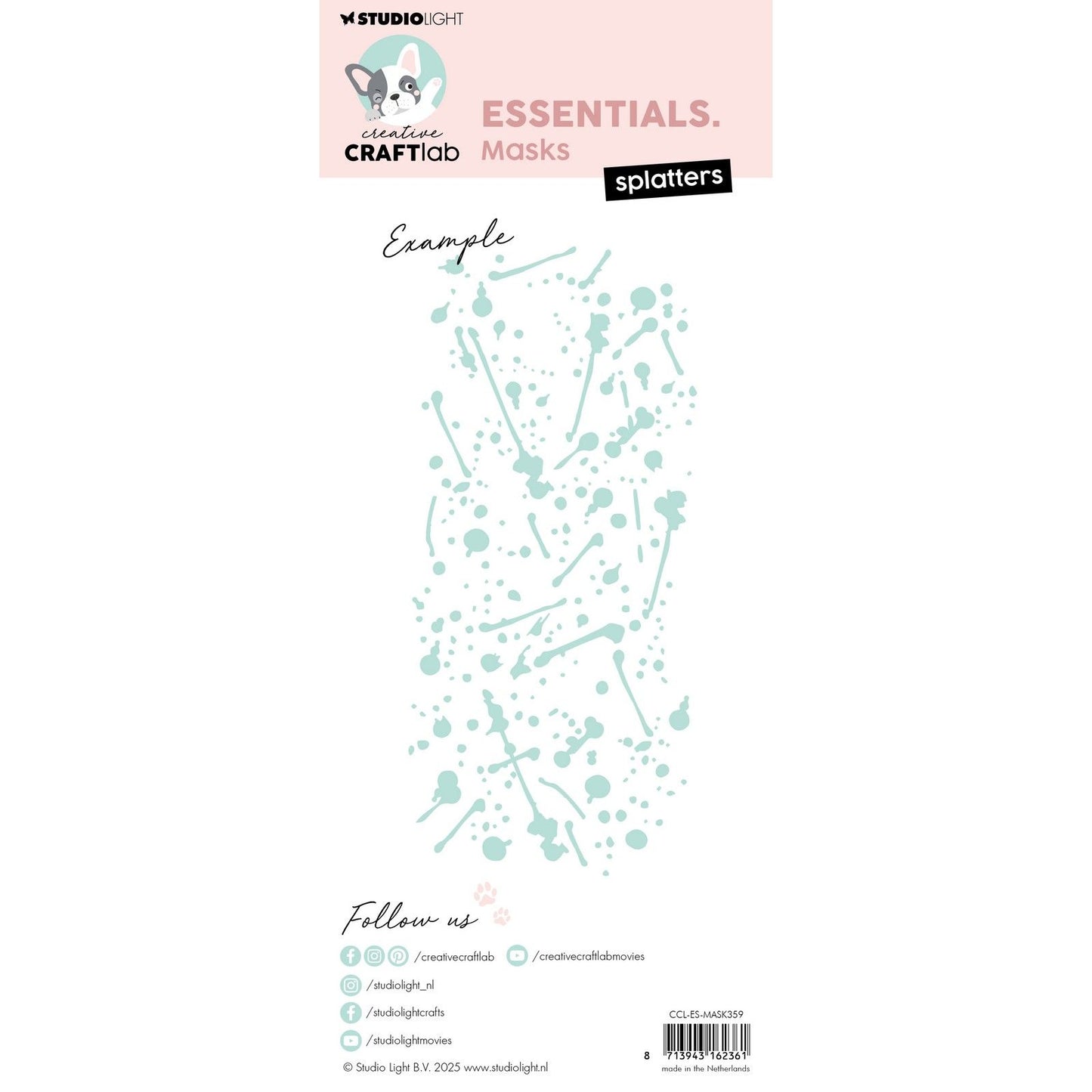 Creative craftlab • éclaboussures de pochoirs pour masque essentiels