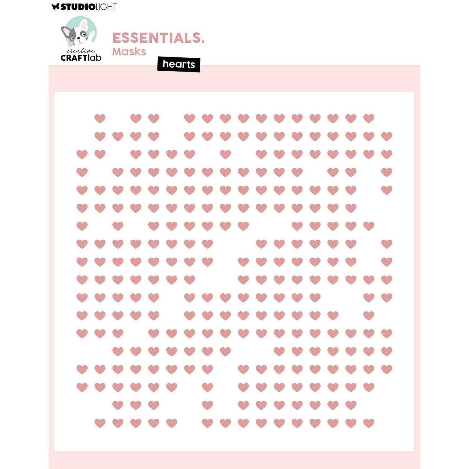 Creative craftlab • coeurs de pochoir de masque d'essentiels