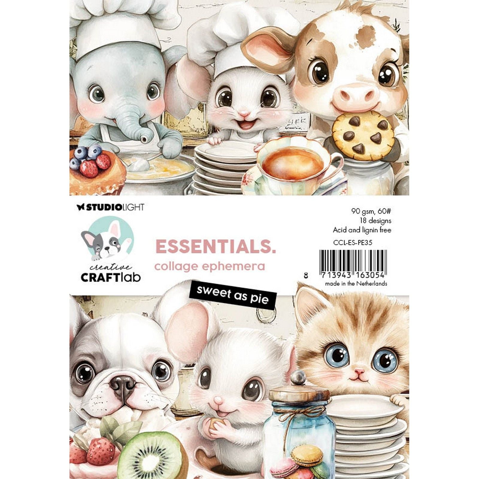 Creative craftlab • collage d'essentiels éphémères sucrés comme de la tarte