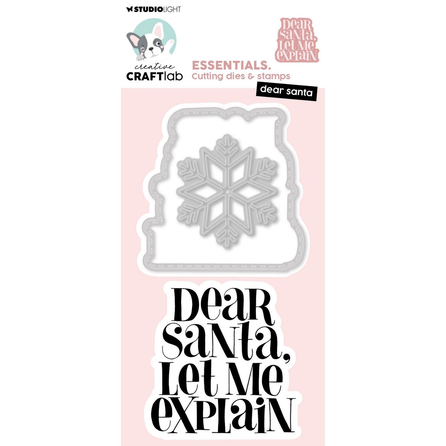 Creative Craftlab • Matrice de découpe de timbres essentiels, cher Père Noël
