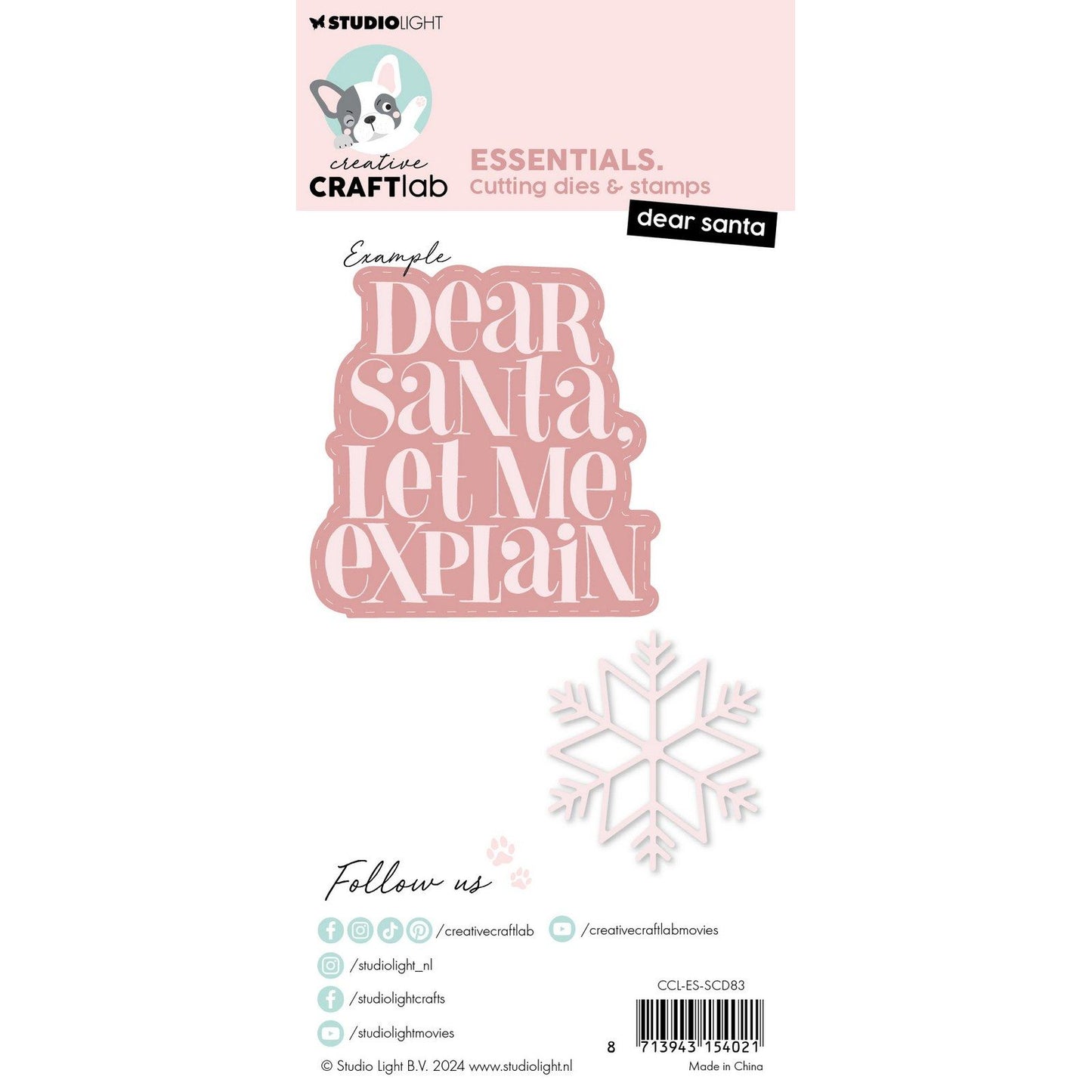 Creative Craftlab • Matrice de découpe de timbres essentiels, cher Père Noël