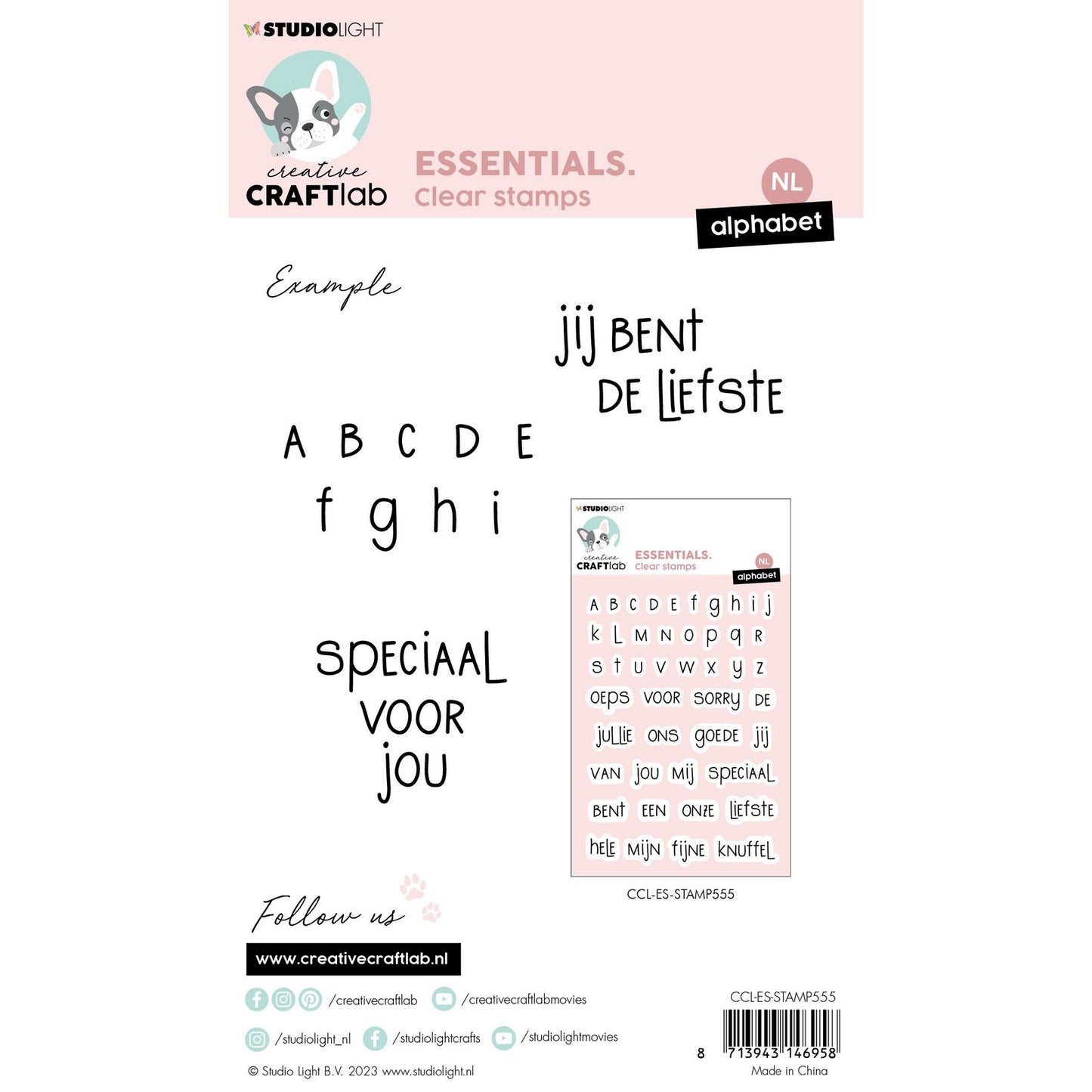 Creative craftlab • alphabet de tampons transparents essentiels