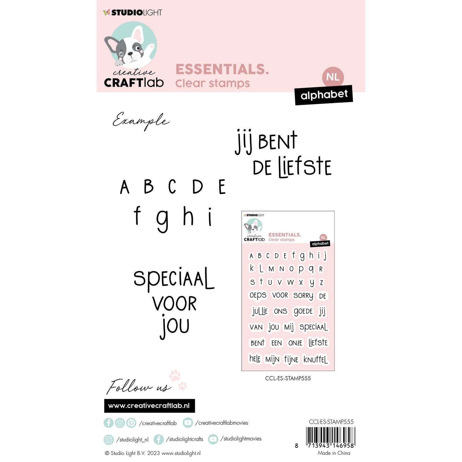 Creative craftlab • alphabet de tampons transparents essentiels