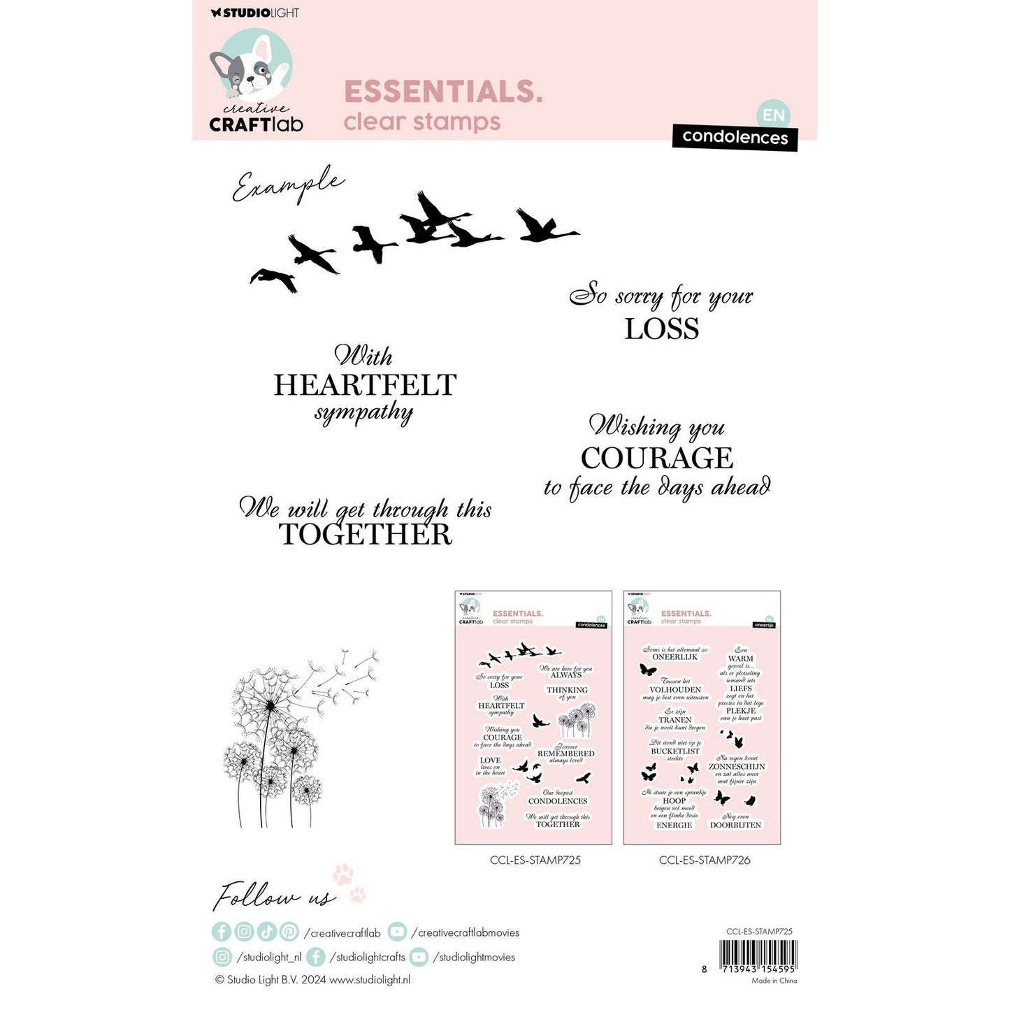 Creative Craftlab • Essentials Tampon transparent pour condoléances