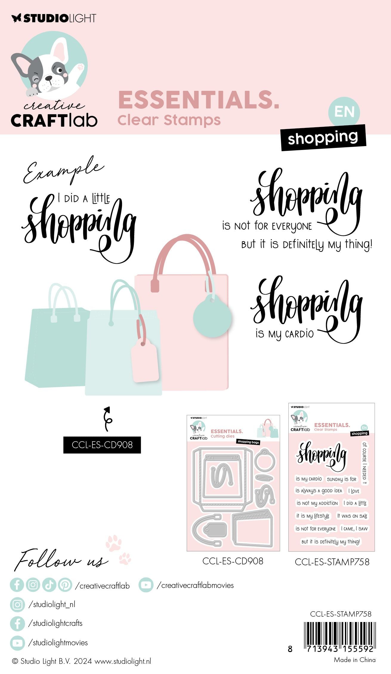 Studio Light Creative Craftlab • Essentiels Tampon Transparent Shopping