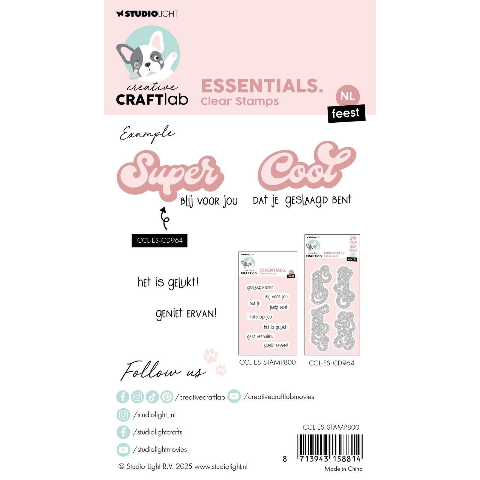 Creative Craftlab • Essentials Clear Stamp Nl Textes