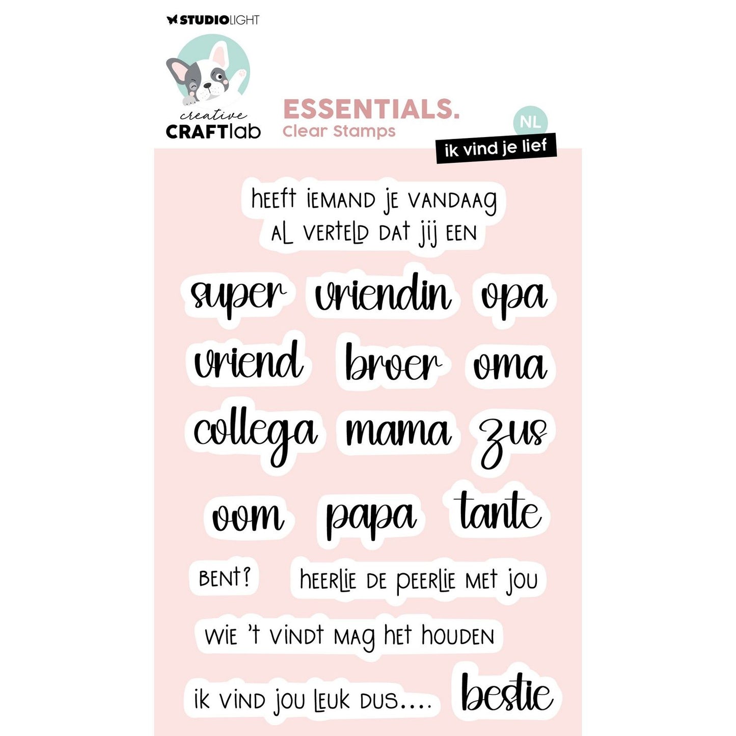 Creative craftlab • tampon transparent essentiel Je t'aime