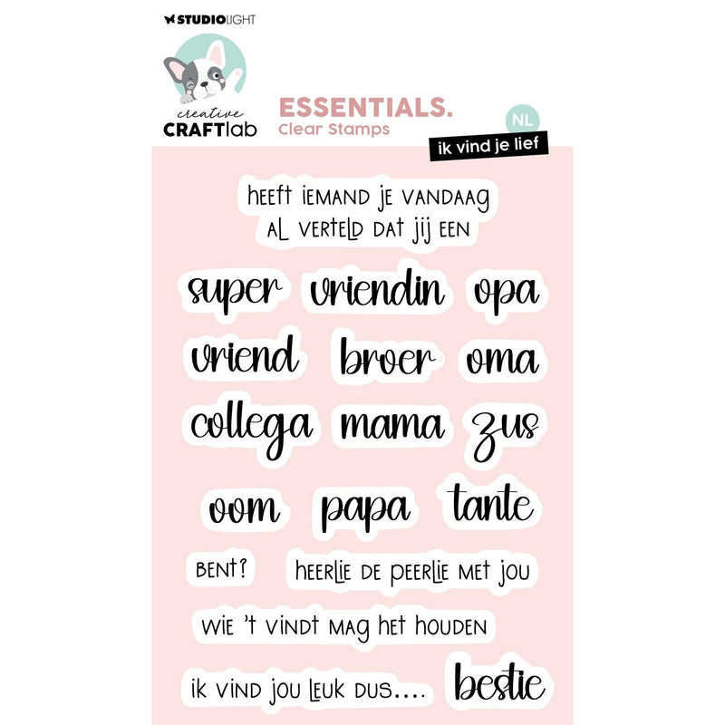 Creative craftlab • tampon transparent essentiel Je t'aime