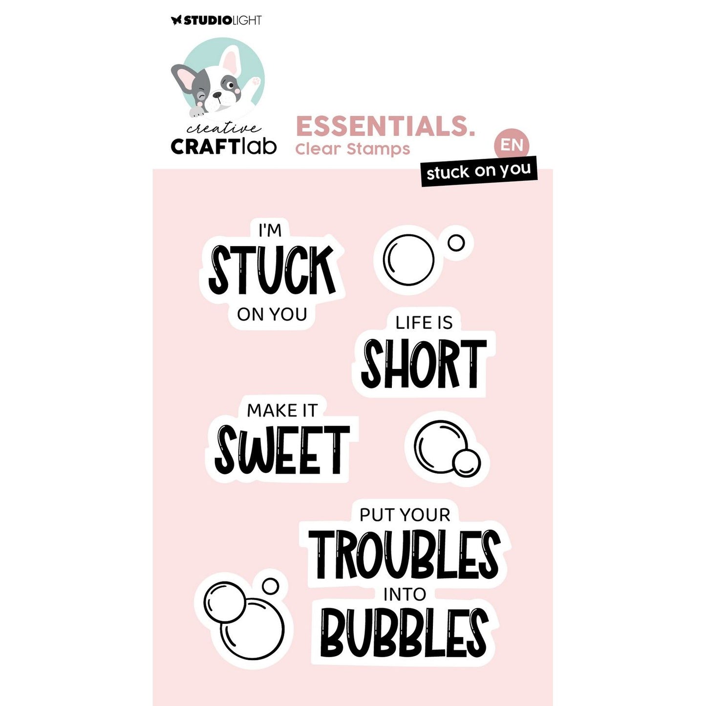 Creative craftlab • tampon transparent essentiel collé sur vous