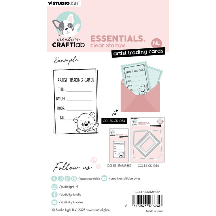 Creative craftlab • cartes à collectionner d'artiste avec tampon transparent essentiel