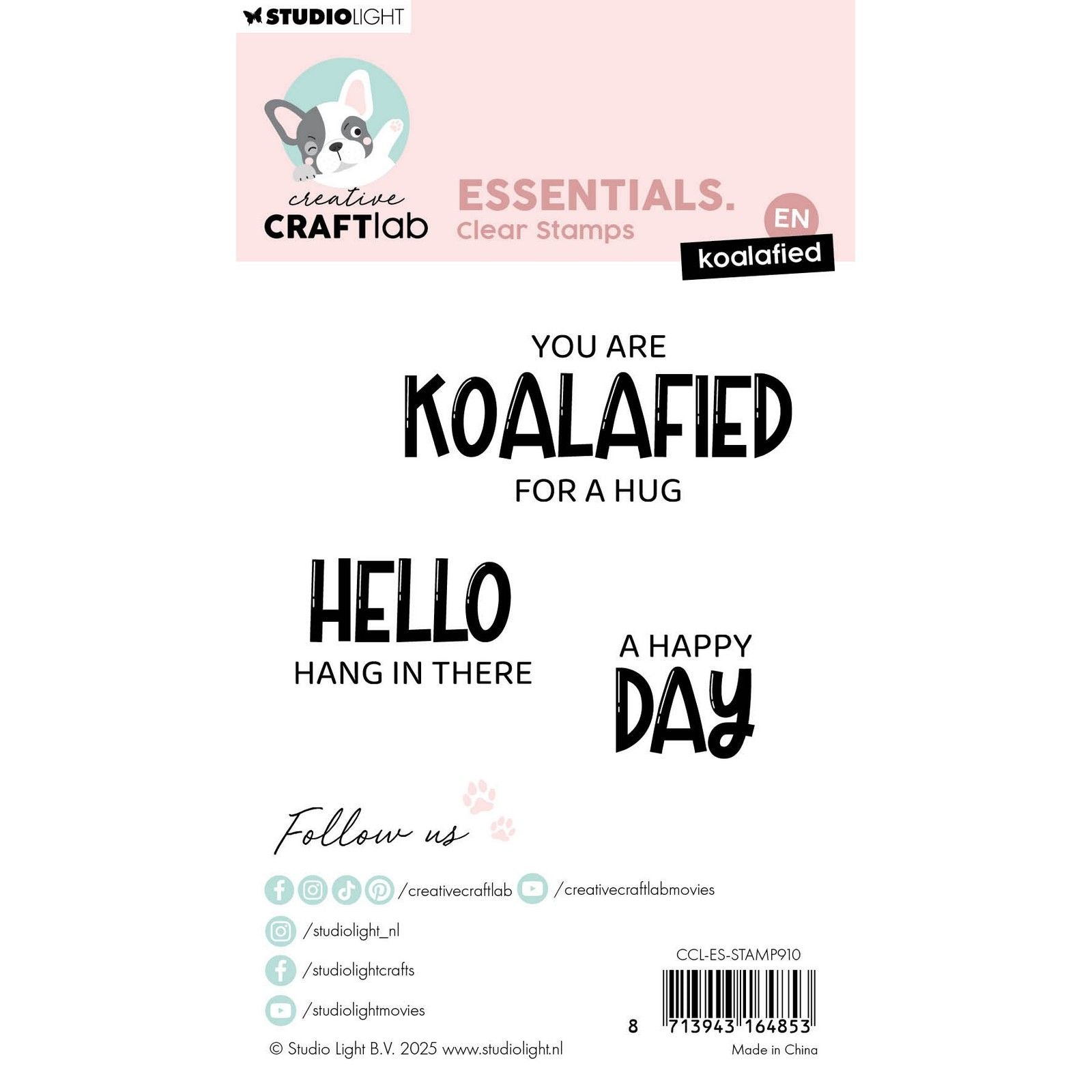 Creative craftlab • tampons transparents essentiels koalifiés