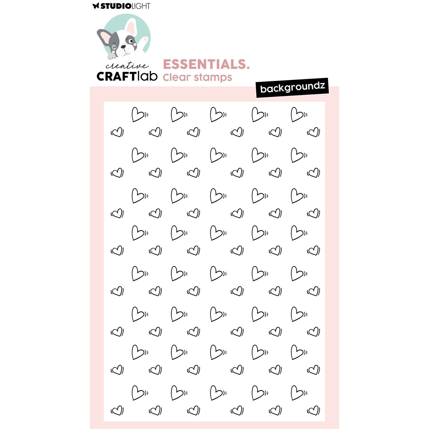 Creative Craftlab • Essentiels tampon transparent backgroundz coeurs