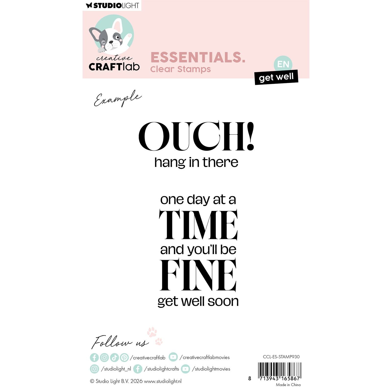 Creative Craftlab • Tampon transparent Essentiels Get Well