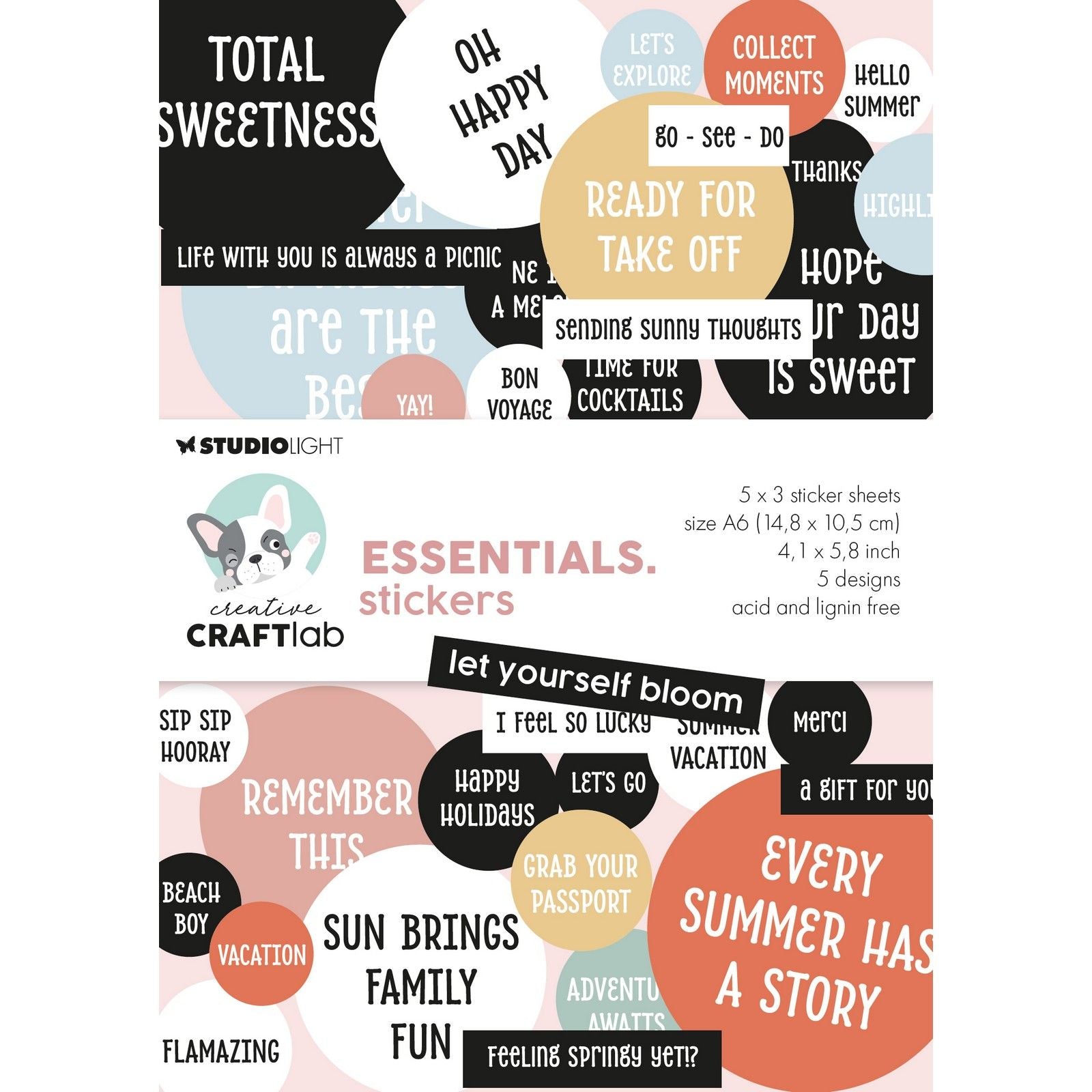 Creative craftlab • stickers essentiels laissez-vous fleurir