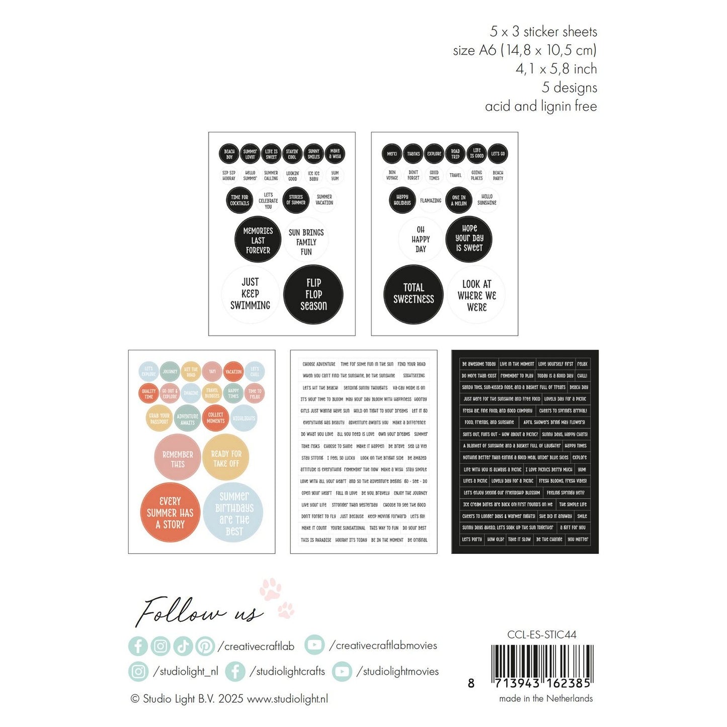 Creative craftlab • stickers essentiels laissez-vous fleurir