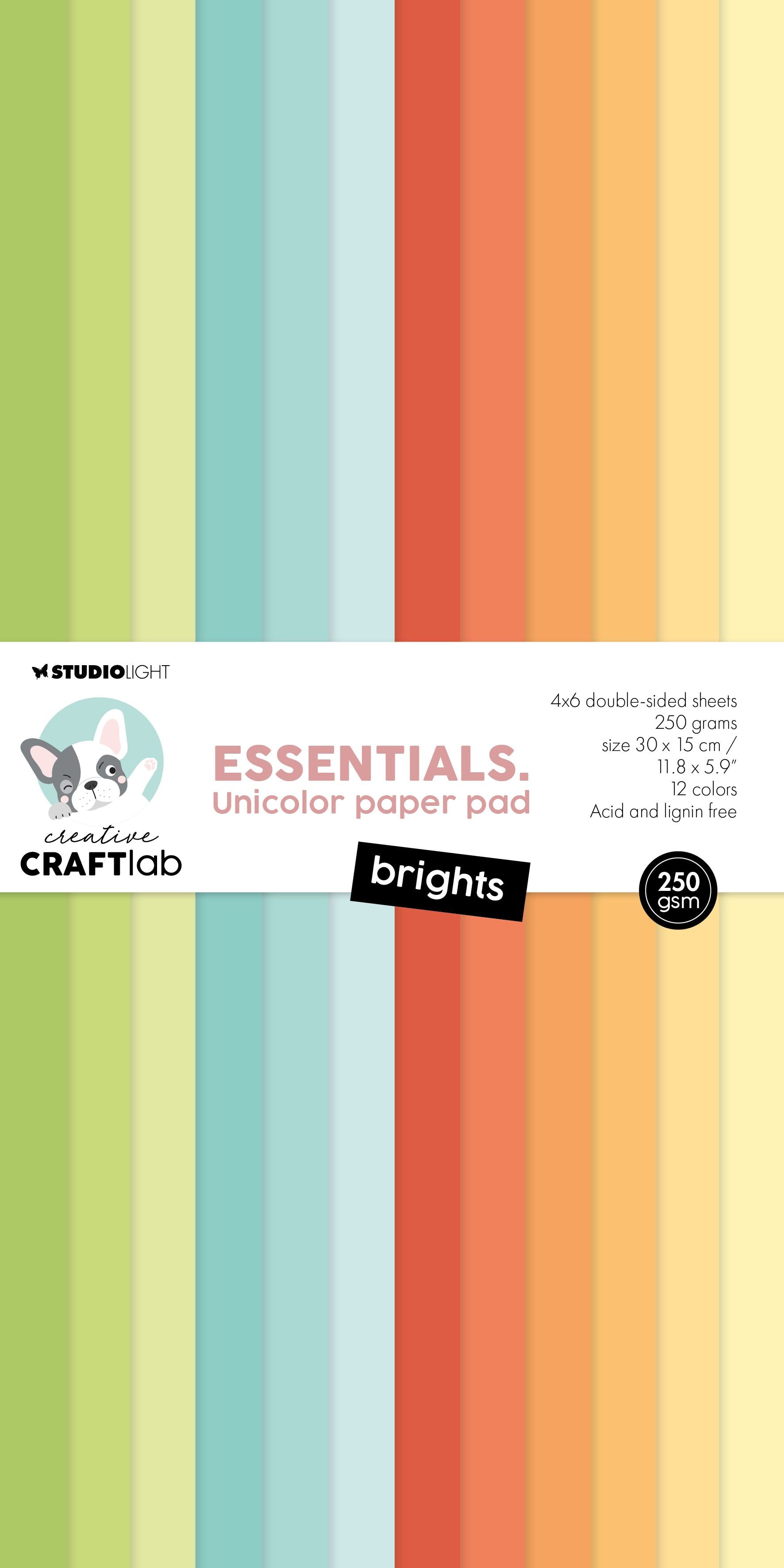 Studio Light Creative Craftlab • Essentials Bloc de papier unicolor brillant