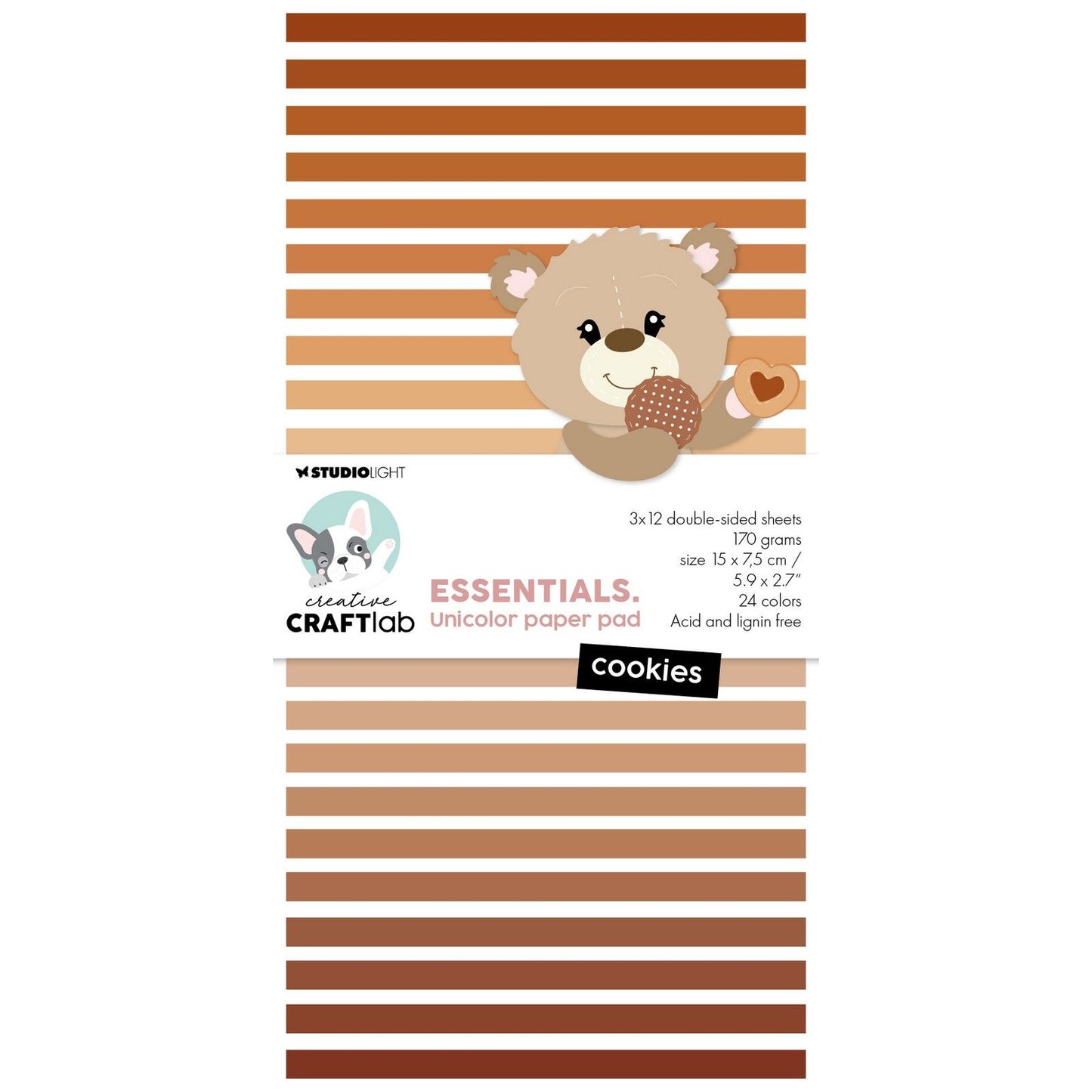 Creative craftlab • biscuits en bloc de papier unicolores essentiels