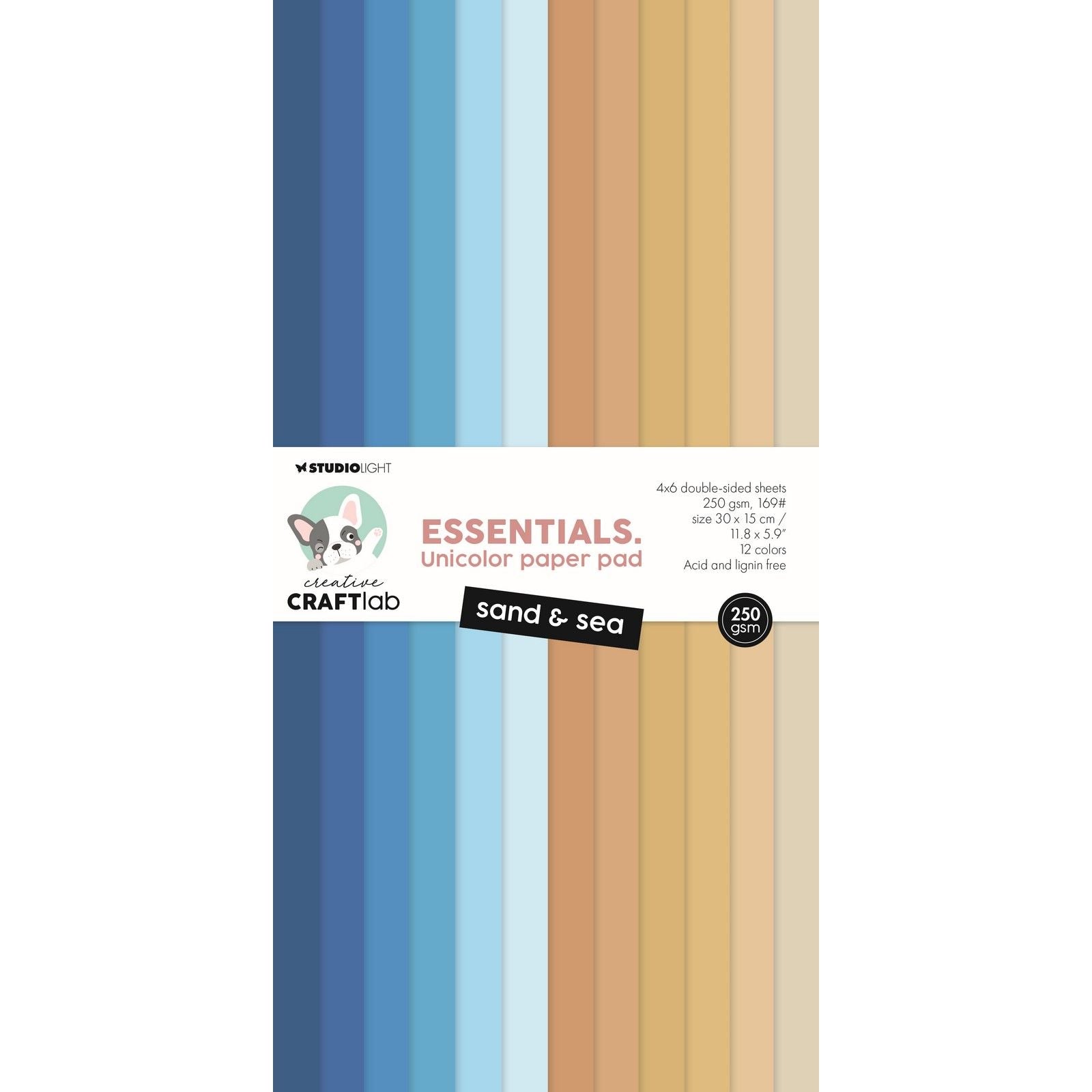 Creative craftlab • essentiels bloc de papier unicolore sable mer