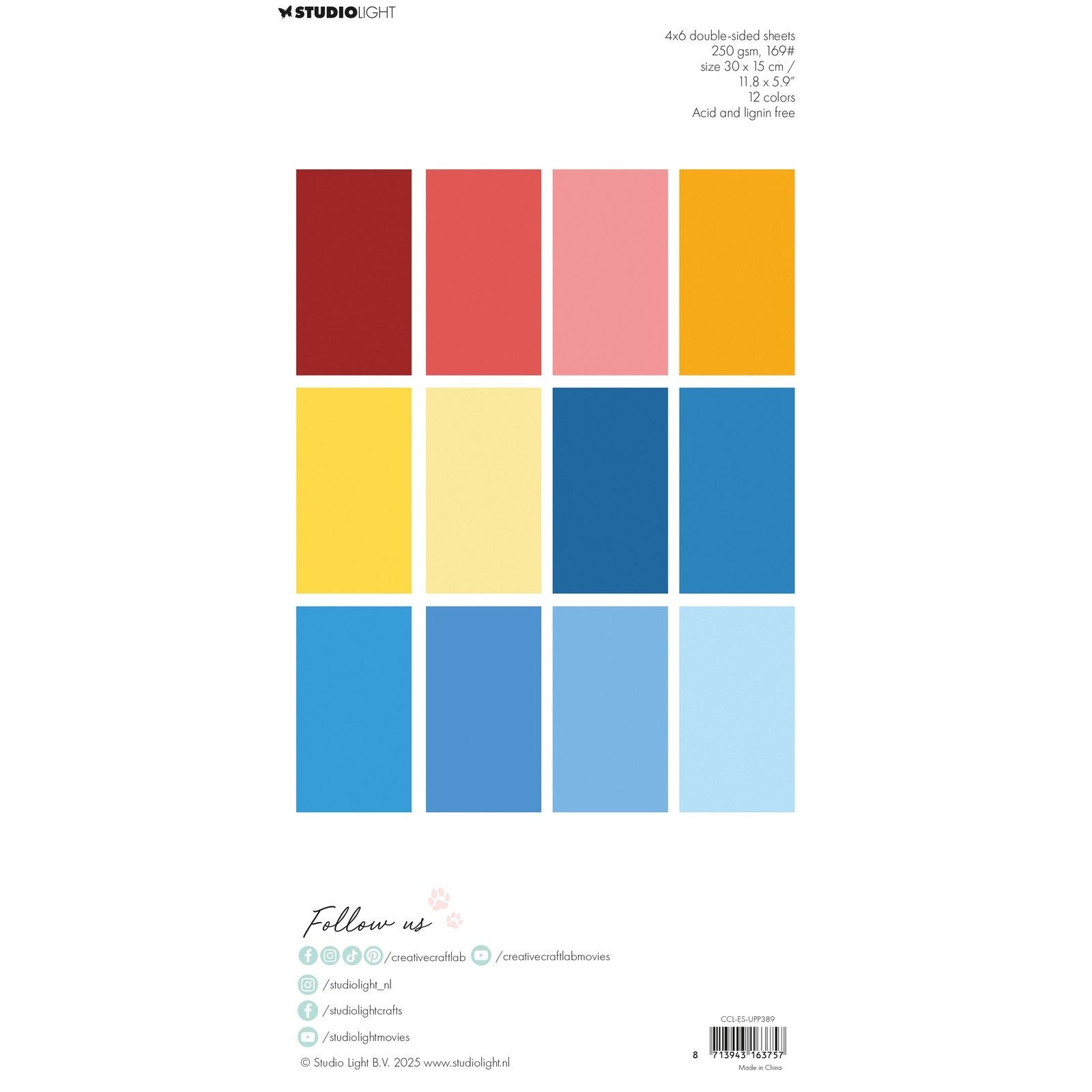 Creative craftlab • essentiels bloc de papier unicolor bonheur