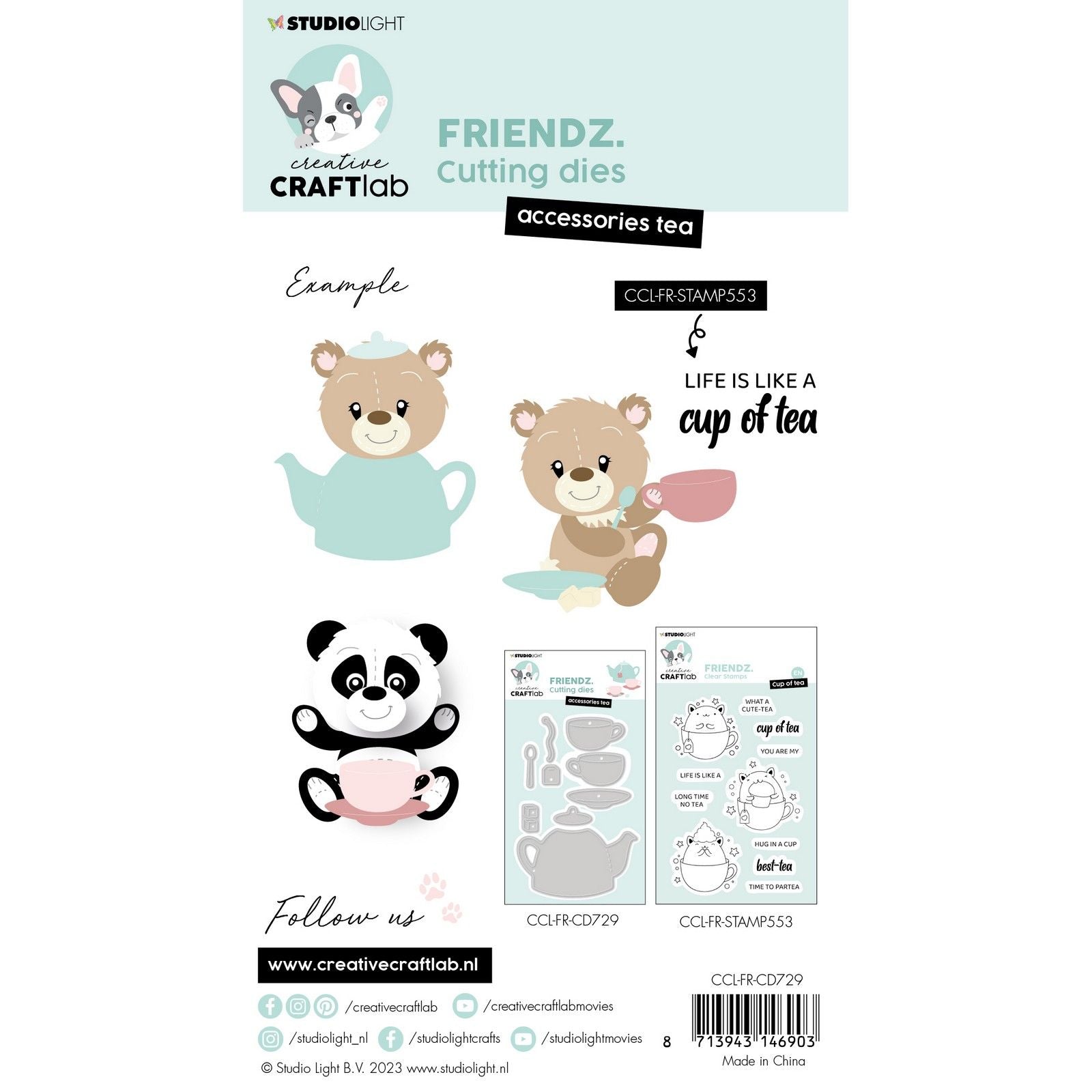 Creative craftlab • friendlyz gabarit de découpe accessoires thé