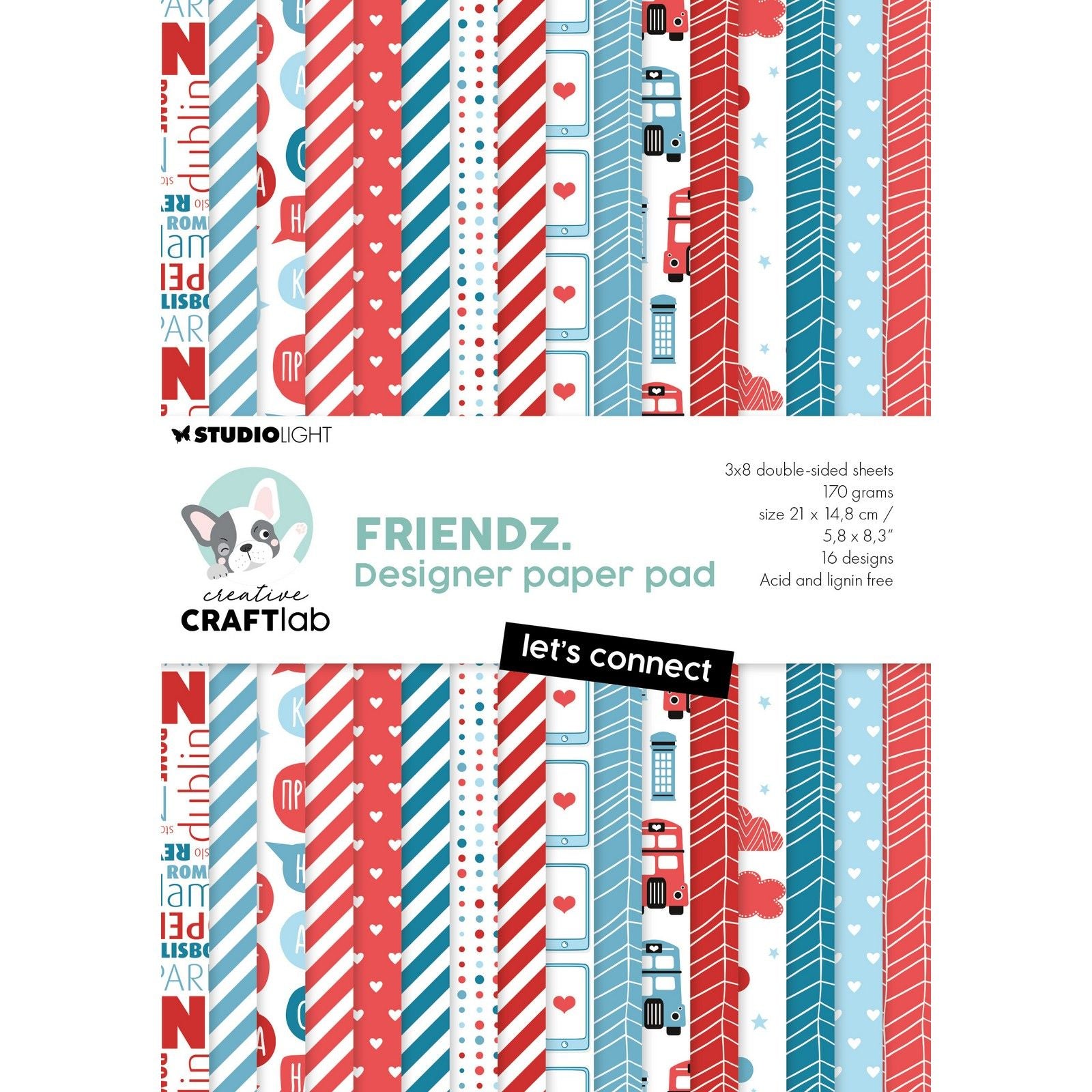 Creative craftlab laboratoire d'artisanat créatif • bloc de papier design friendlyz connectons-nous