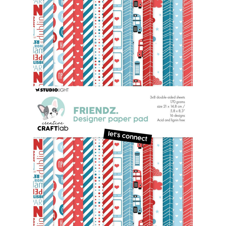 Creative craftlab laboratoire d'artisanat créatif • bloc de papier design friendlyz connectons-nous