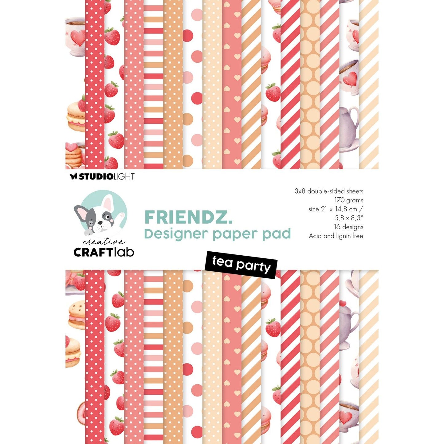 Creative Craftlab • Bloc de papier design Friendsz Tea Party