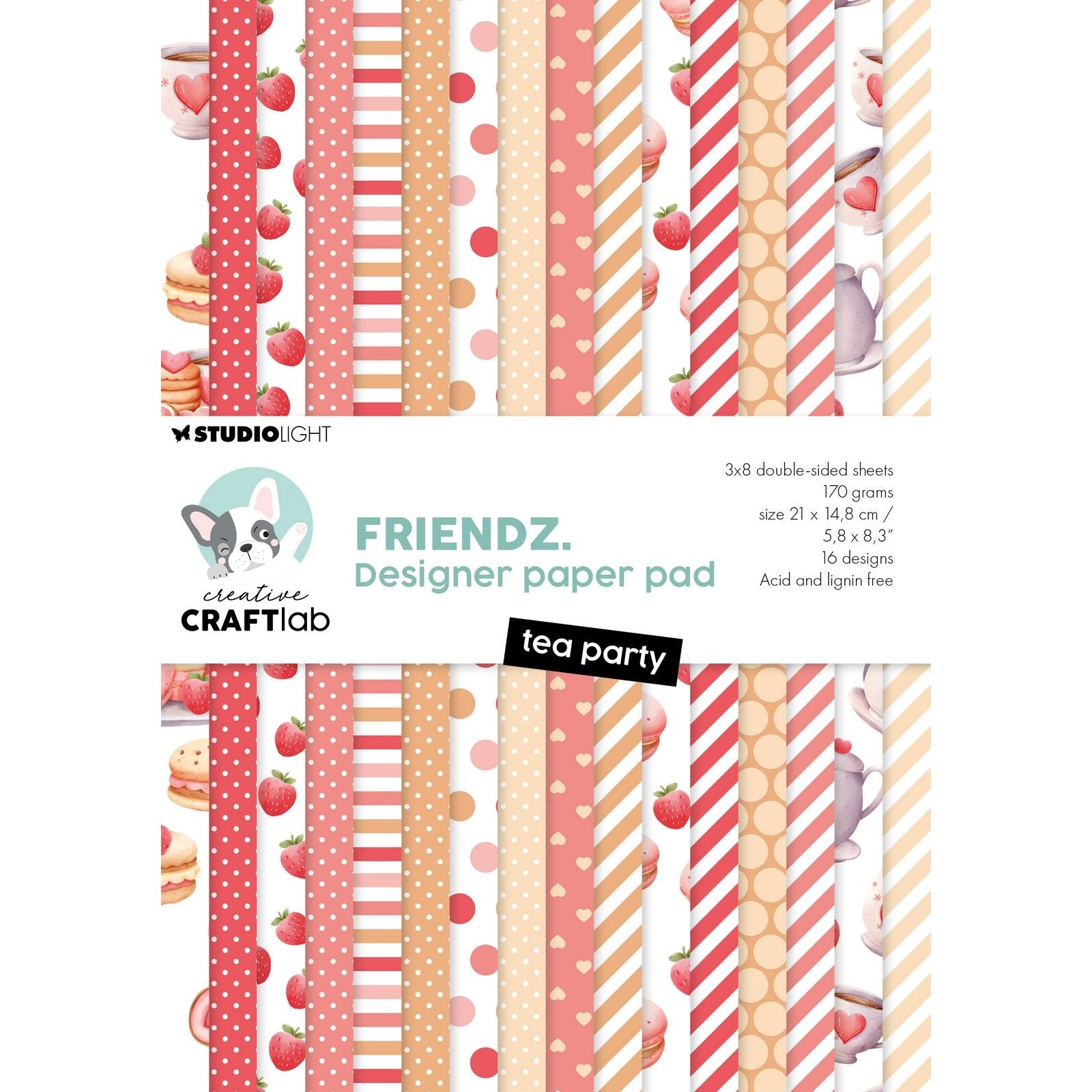 Creative Craftlab • Bloc de papier design Friendsz Tea Party