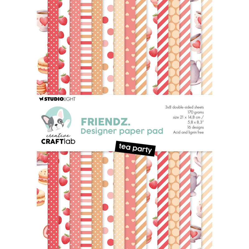 Creative Craftlab • Bloc de papier design Friendsz Tea Party
